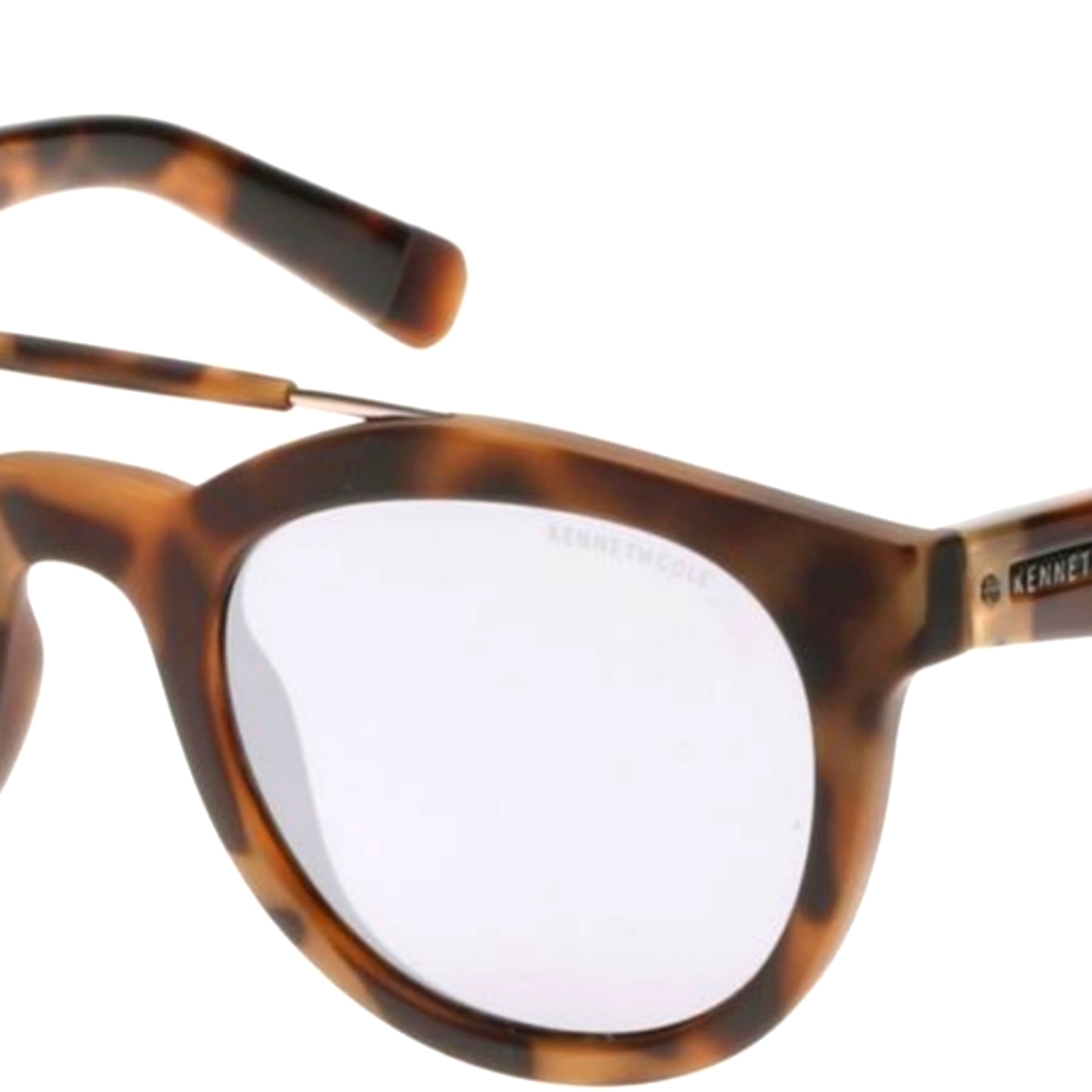 😶Kenneth Cole NY Oval Blonde Havana SmokeMirror glasses, eyewear,shades - Picture 4 of 13